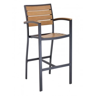 Commercial-restaurant-bar-aluminum-teak-wood-composite-outdoor-modern-bar-stool-with-arms-bal-5602