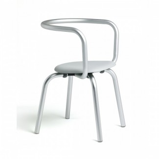 Eco Friendly Indoor Restaurant Furniture Emeco Parrish Series Side Chair - Polypropylene Grey
