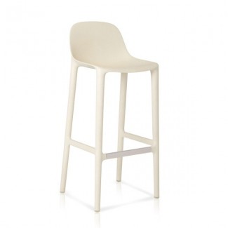 Eco Friendly Outdoor Restaurant Breakroom Chairs Emeco Broom 30 Barstool - White