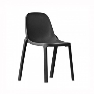 Eco Friendly Restaurant Breakroom Chairs Broom Recycled Chair - Dark Grey
