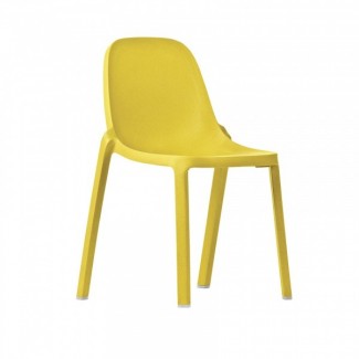 Eco Friendly Restaurant Breakroom Chairs Broom Recycled Chair - Yellow