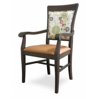 European Beech Solid Wood Restaurant Chairs Holsag Remy X-Back Armchair
