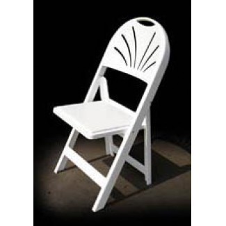 Fan Resin Folding and Stacking Chair - Silver