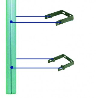 Half-Wall/ Railing Bracket for Outdoor Umbrella - Set of 2