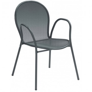 Italian Wrought Iron Restaurant Chairs Ronda HD Heavy Duty Arm Chair