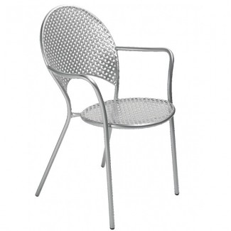 Italian Wrought Iron Restaurant Chairs Sole Arm Chair
