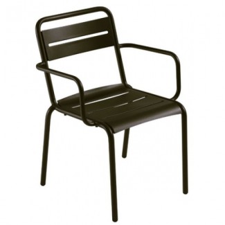 Italian Wrought Iron Restaurant Chairs Star Arm Chair