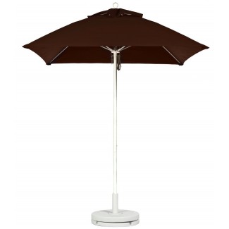 Commercial Restaurant Umbrellas 6-5 Foot Square Fiberglass Market Umbrella With Aluminum Pole - Pulley Lift