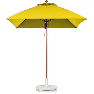 Commercial Restaurant Umbrellas 7-5 Foot Square Fiberglass Market Umbrella With Aluminum Pole - Pulley Lift