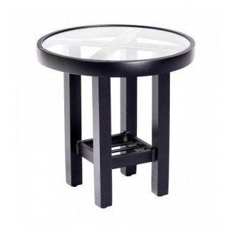 Palm Coast Elite 8 Inch End Table With Clear Glass
