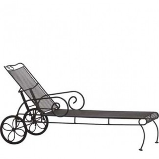 Wrought Iron Hospitality Chaise Lounges Cantebury Adjustable Chaise Lounge