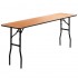 18'' x 72'' Wood Folding Table With Clear Coated Top