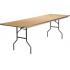 30'' x 96'' Heavy Duty Birchwood Folding Table with Metal Edges 