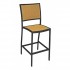 Aluminum And Wood Composite Restaurant Barstools Mediterranean Bar Stool Without Arms BAL-5625
