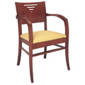 Beechwood Arm Chair with 3 Triangle Design WC-965UR