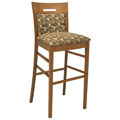 Beechwood Bar Stool BS-409UR with Inset Back