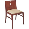 Beechwood Side Chair with 3 Vertical Circles WC-934UR 