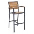 Commercial-restaurant-bar-aluminum-teak-wood-composite-outdoor-modern-bar-stool-with-arms-bal-5602