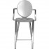 Eco Friendly Indoor Restaurant Furniture Kong Aluminum Counter Stool with Arms