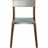 Eco Friendly Indoor Restaurant Furniture Lancaster Aluminum and Wood Stacking Side Chair