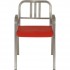 Eco Friendly Indoor Restaurant Furniture Nine-0 Aluminum Stacking 3-Bar Back Arm Chair