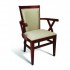 Eco Friendly Restaurant Beech Solid Wood Arm Chair 123 Series 