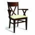 Eco Friendly Restaurant Beech Solid Wood Arm Chair 123 Series 