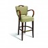 Eco Friendly Restaurant Beech Solid Wood Bar Stool with Arms 440 Series 