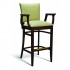 Eco Friendly Restaurant Beech Solid Wood Bar Stool with Arms CC107 Series 