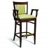 Eco Friendly Restaurant Beech Solid Wood Bar Stool with Arms CC111 Series 