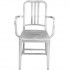 Eco Friendly Restaurant Breakroom Furniture Navy Aluminum Arm Chair