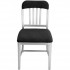 Eco Friendly Restaurant Breakroom Furniture Navy Aluminum Semi-Upholstered Side Chair