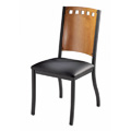 Hoffman Side Chair with Upholstered Seat and Wood Back 825 