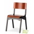 European Beech Solid Wood Restaurant Stackable Chairs Holsag Carlo Stacking Side Chair - Two Tone Finish