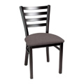 Ladder Back Side Chair with Upholstered Seat 944 