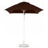 Commercial Restaurant Umbrellas 6-5 Foot Square Fiberglass Market Umbrella With Aluminum Pole - Pulley Lift