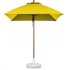 Commercial Restaurant Umbrellas 7-5 Foot Square Fiberglass Market Umbrella With Aluminum Pole - Pulley Lift