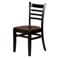 Solid Wood Ladder Back Dining Chair - Black WC101-BLK
