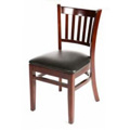 Solid Wood Vertical Back Dining Chair - Mahogany WC102-MH 