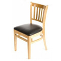 Solid Wood Vertical Back Dining Chair - Natural WC102-NT