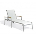 Carrillo Natural Sling Chaise Lounge - Teak
