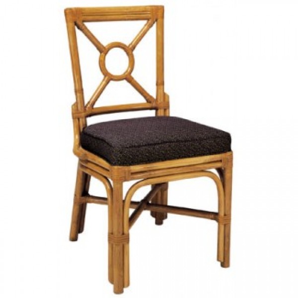 Rattan Upholstered Side Chairs