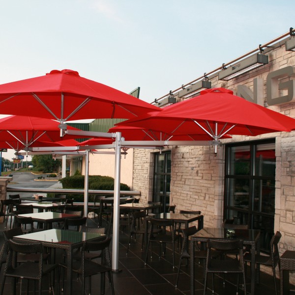 Outdoor restaurant multiflex umbrella collection