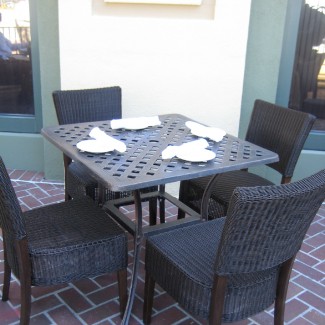 Restaurant aluminum rattan patio furniture