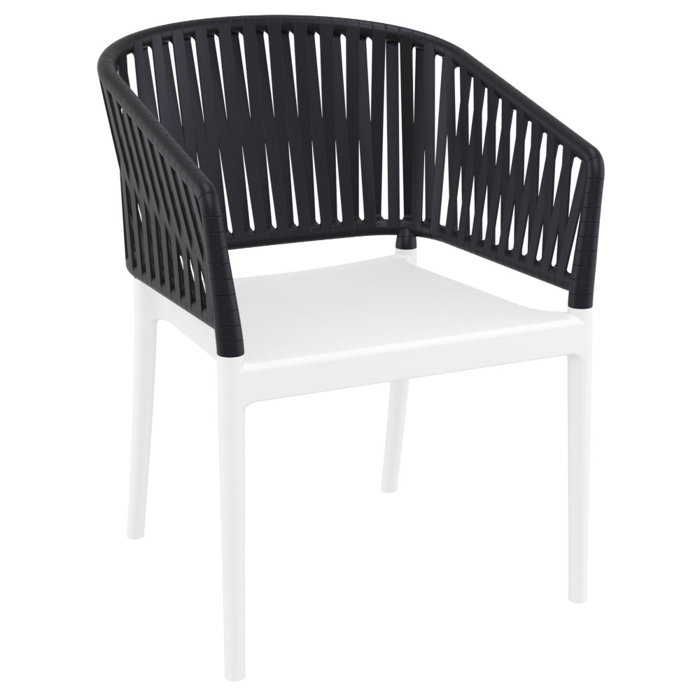 ISP212 Portofino Armchair Black on White
