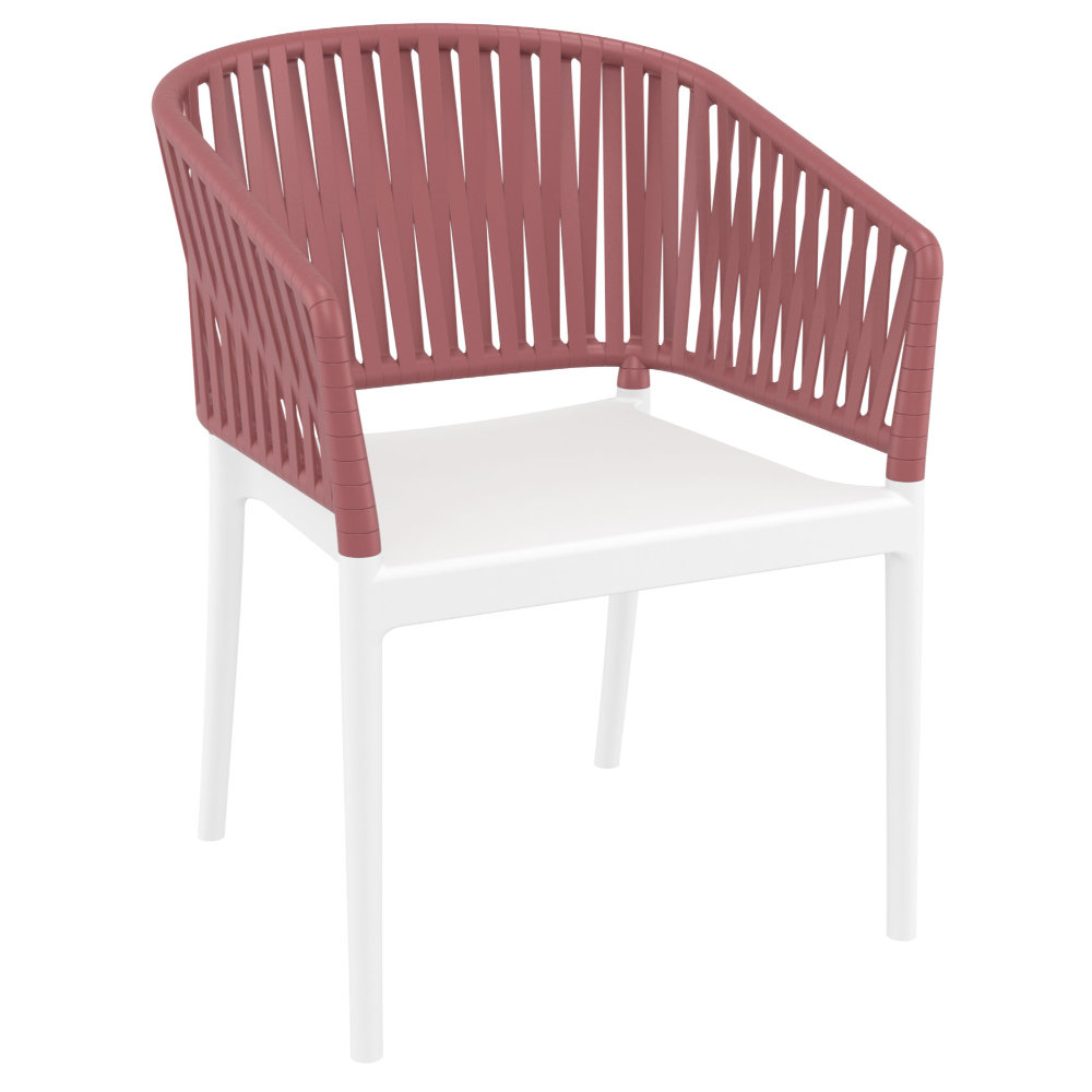 ISP212 Portofino Armchair Pink on White