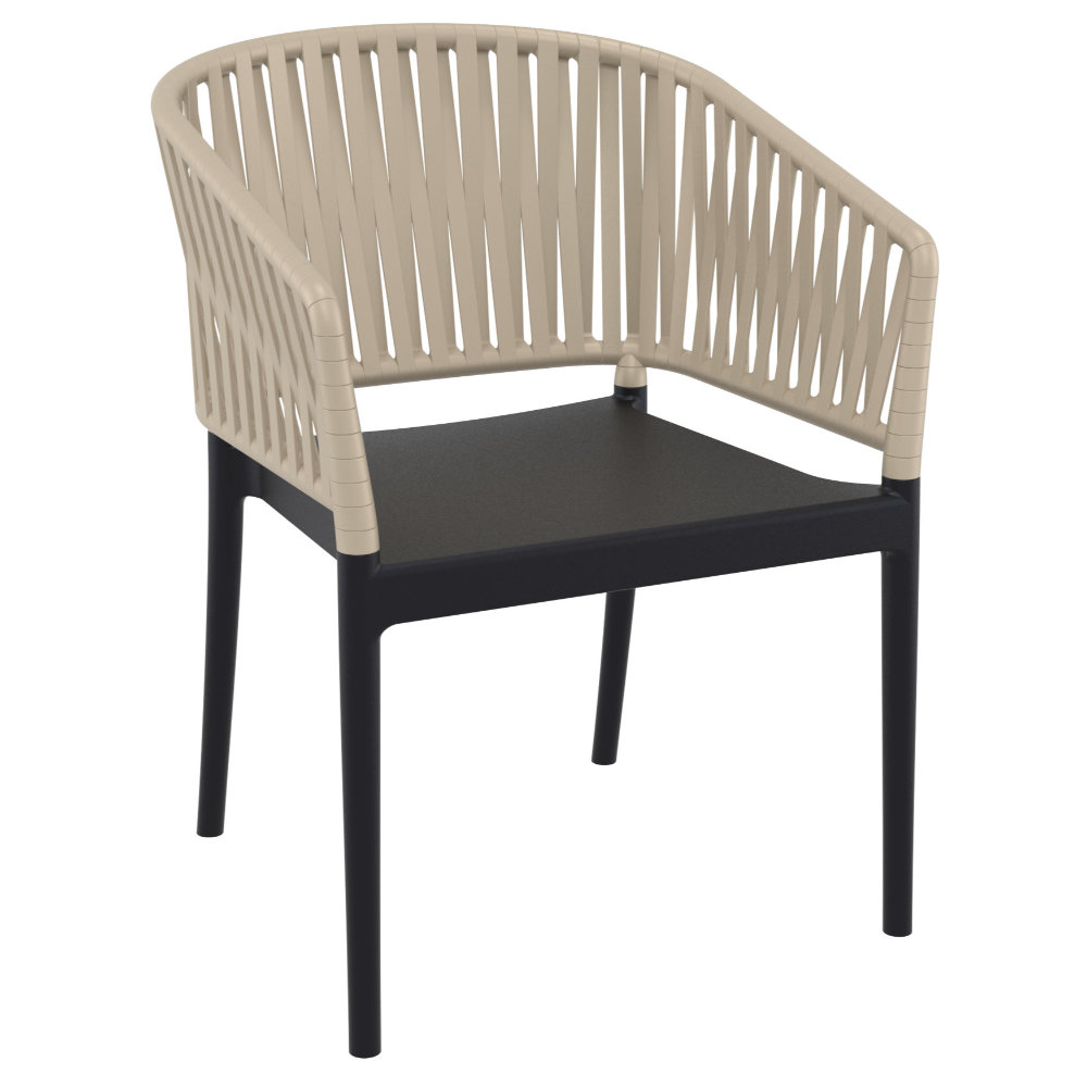 ISP212 Portofino Armchair Taupe on Black