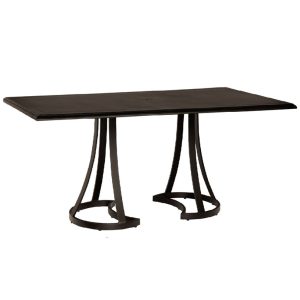 Solid Cast Mainstreet Rectangular Dining Umbrella Table
