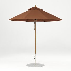 Niles 7.5' Octagon Umbrella Faux Wood
