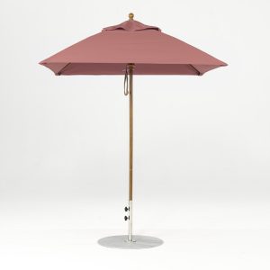 Niles 6.5' Square Umbrella Faux Wood